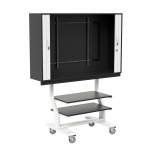 Flat-Screen-Schrank fahrbar, bis 52 Zoll Diagonale, Höhe 190 cm, 154x65 cm (B/T) 